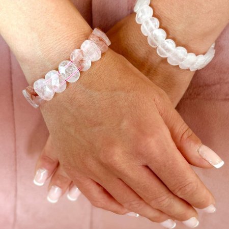 Náramek s minerálními kameny růženín 43057.3