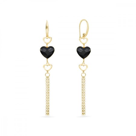 Náušnice černé se Swarovski Elements Soul KWSG280810J Jet