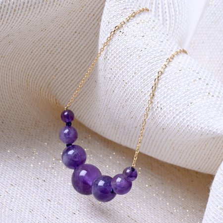 Pozlátený náhrdelník s ametystom 12187.3