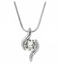 Náhrdelník so Swarovski Elements číra vlnka Krystal