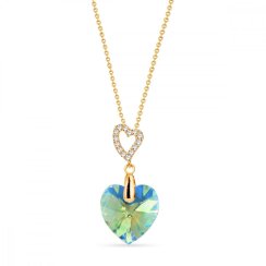 Náhrdelník zelený sa Swarovski Elements Amore NCSG622814ERSH Erinite Shimmer