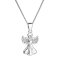 Strieborný náhrdelník anjel so Swarovski kryštálmi biely 32077.1 Krystal