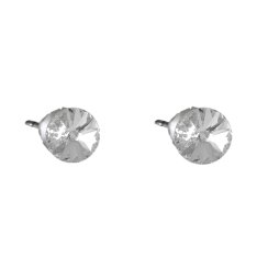 Náušnice biele so Swarovski Elements bodka Krystal 5 mm