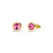 Náušnice růžové stříbrné pozlacené se Swarovski Elements Tiny Bonbon Studs KRG1122SS29R  Rose 6 mm