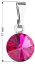 Přívěsek Rivoli se Swarovski Elements Fuchsia 8 mm