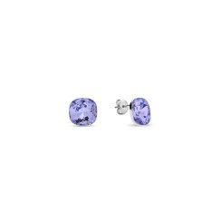 Náušnice so Swarovski Elements štvorec 10 mm Busso K447010PL Provence Lavender