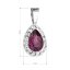 Stříbrný přívěsek s krystaly Swarovski fialová slza 34252.3 Amethyst