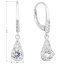 Strieborné náušnice visiace so zirkónom biela slza 11305.1
