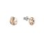 Náušnice bižutérie s krištáľmi Preciosa oranžové okrúhle 51037.3 Light Peach