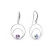 Náušnice fialové se Swarovski Elements Glory KWOD1122SS29VL Vitrail Light