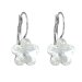 Náušnice so Swarovski Elements kvetinka biela Krystal 10 mm