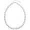 Perlový náhrdelník s krištáľmi Preciosa 32011.1 Biela