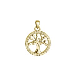 Strieborný pozlátený prívesok strom života 14050.1