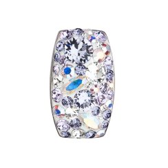 Stříbrný přívěsek s krystaly Swarovski fialový obdélník 34194.3 Violet