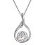 Stříbrný náhrdelník se Swarovski krystaly měnivá kapka 32075.2 AB