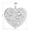 Strieborný prívesok s kryštálmi Swarovski biele srdce 34243.1 Kryštál