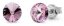 Náušnice fialové Rivoli sa Swarovski Elements Sweet Candy Studs K1122SS29LAM Light Amethyst 6 mm