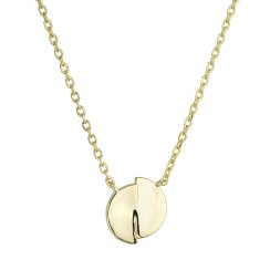 Pozlátený náhrdelník s rozpolenou placičkou 62051