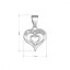 Stříbrný přívěsek dvě srdce se zirkony 14011.1