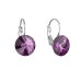 Náušnice Rivoli se Swarovski Elements Amethyst 12 mm