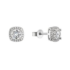 Stříbrné náušnice AIRA 11M00004 moissanite