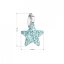 Strieborný prívesok s krištáľmi Preciosa modrá hviezdička 34259.3 Aqua