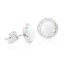 Stříbrné náušnice pecky s bílým opálem a krystaly Swarovski Elements White Opal