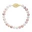 Perlový náramok z riečnych perál so zapínaním zo 14 karátového zlata 923004.3/9265A multi