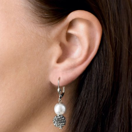 Náušnice so Swarovski Elements 31155.3 Grey