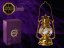 Kovová pozlacená figurka Petrolejová Lampa s bílými krystaly Swarovski Elements