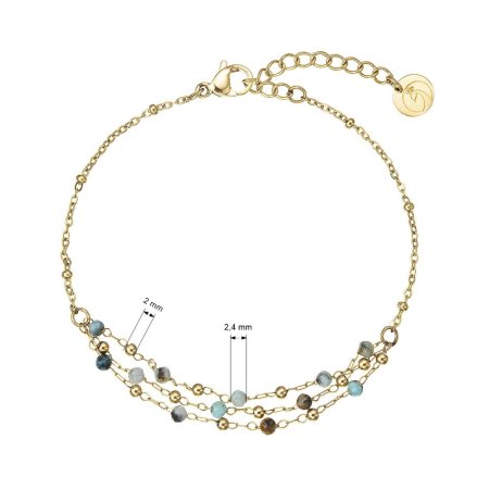 Náramek ocelový s africkým tyrkysem 43105.3