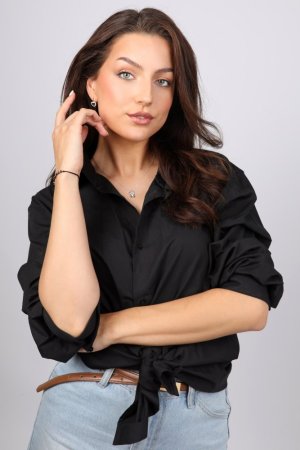 Textilný náramok čierny s korálkami zo spinelu 13059.3 spinel