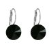 Náušnice černé Rivoli se Swarovski Elements visací Jet 12 mm