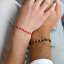 Kabbalah náramok červený so zlatými ozdobnými guličkami 93T00102 red