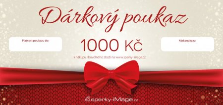 Tištěný dárkový poukaz v hodnotě 1000 Kč