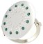 Kozmetické vreckové zrkadlo sa Swarovski Elements sun zelené EL-01.52 Emerald