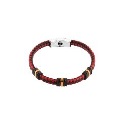 Pánský náramek 43088.3 černý/červený