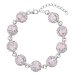Stříbrný náramek se Swarovski krystaly růžový 33048.3 Magic Rose