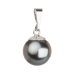 Strieborný prívesok so šedou Swarovski guľatou perlou 34150.3 Grey 10 mm