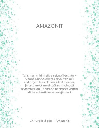 Náhrdelník s amazonitom 42036.3 oceľ