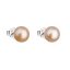 Strieborné náušnice kôstky s oranžovou riečnou perlou 21042.3 Peach 8 mm