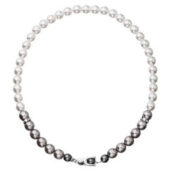 Perlový náhrdelník šedý 32043.3 White - grey