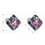 Stříbrné náušnice pecka s krystaly Swarovski mix barev kosočtverec 31169.4 Galaxy
