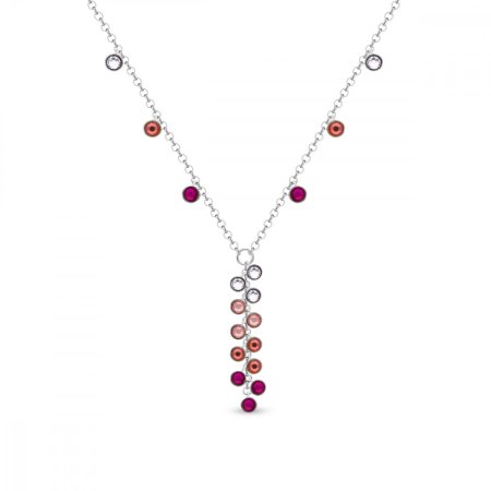 Náhrdelník červený se Swarovski Elements Milipedo NKROLO2038RU Ruby