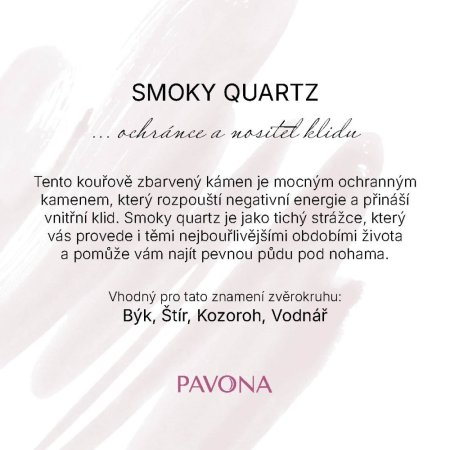 Náhrdelník s pravými smoky quartz kameny 42012.3 ocel