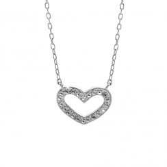 Strieborný náhrdelník srdca so Swarovski Elements Krystal