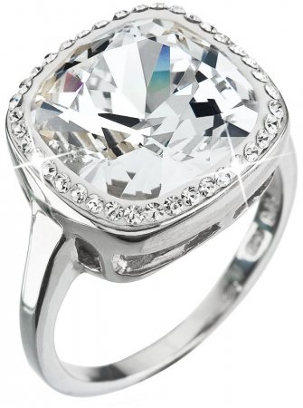 Prsten se Swarovski Elements 35037.1 Krystal