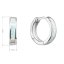 Strieborné náušnice kruhy so syntetickým opál bielej 11402.1 White s. Opal