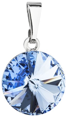 Přívěsek modrý Rivoli se Swarovski Elements Light Sapphire 12 mm