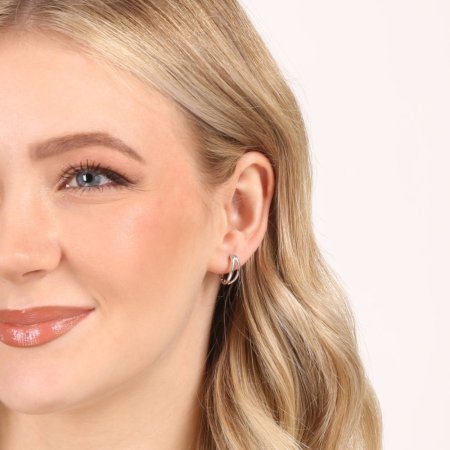 Strieborné náušnice kruhy 61018